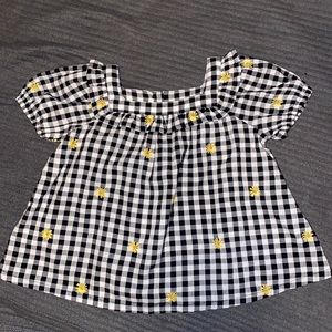 12-18 months sunflower black checkered shirt